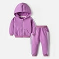 thumbnail image 2 of Hessimy Toddler Boys Girls Spring Summer Thermal Underwear Long Pants Base Layer Soft Comfy Outfits(Purple,6-12 Months), 2 of 6