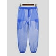thumbnail image 4 of INCERUN Men's Loose Mesh See-thru Pants Casual Hollow-out Breathable Trousers, 4 of 7