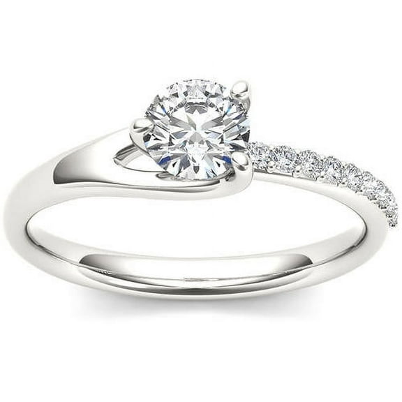 1 Carat T.W. Diamond Classic 14kt White Gold Engagement Ring