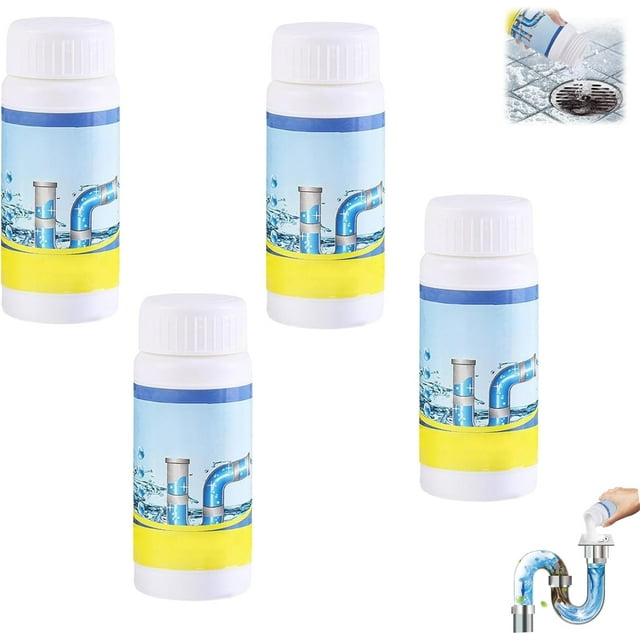 Sink Drain Cleaner, Powerful Sink and Drain Cleaner, Multi-functional Pipe Unclogging Agent, Powerful Sink Cleaner for Kitchen and Pipes Cleaning Tool (4PCS)