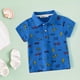 thumbnail image 4 of Camisetas Gibobby de vestir Niños formal Manga Corta Dinosaurio Azul 18-24 Meses, 4 of 5