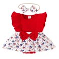 thumbnail image 1 of Bébé Filles Romper Ensemble Étoiles/popsicle Imprimer une Ligne Robe + Bandeau, 1 of 9