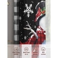thumbnail image 5 of Black Plaid Christmas Sheer Curtains 108 Inch Length 2 Panels Set, Watercolor Snowman Snowflake Voile Window Treatment Semi Sheer Long Curtains Drapes for Bedroom/Living Room/Kitchen 52"x108"x2, 5 of 7