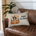 thumbnail image 3 of Happy Halloween Brittany Spaniel Witches Hat Pumpkin Carving Quilt Pillowcase Brittany Dog Lover Gifts Idea Throw Pillow Cover Bed Home Decor - 02019, 3 of 5