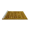 thumbnail image 2 of Ahgly Company Machine Washable Indoor Square Persian Yellow Traditional Area Rugs, 6' Square, 2 of 4