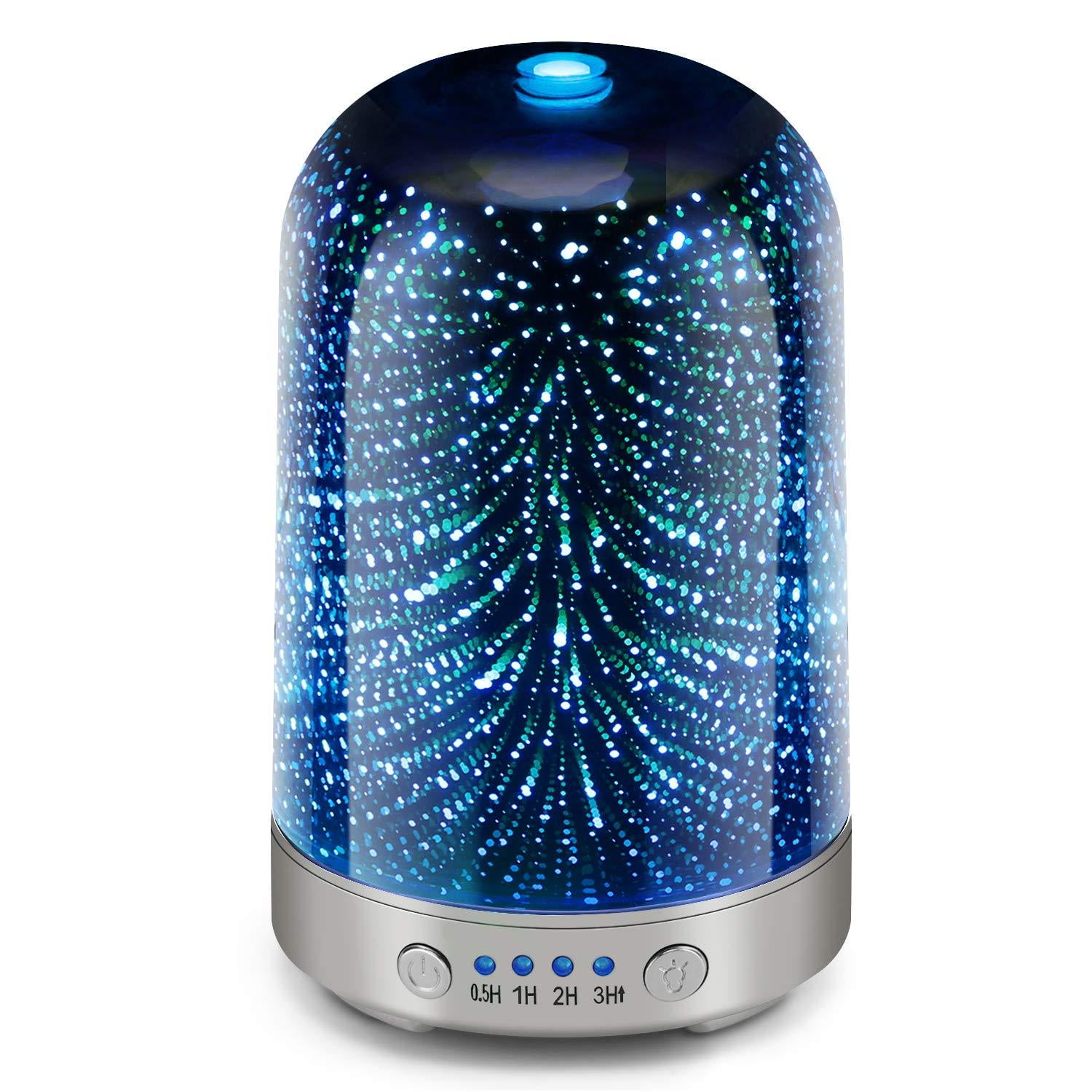 Essential Oil Diffuser 3D Glass Galaxy Aromatherapy Diffuser 120ml