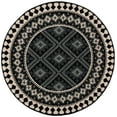 thumbnail image 2 of SAFAVIEH Veranda Magna Southwestern Indoor/Outdoor Area Rug, 3' x 3' Round, Black/Cream, 2 of 7
