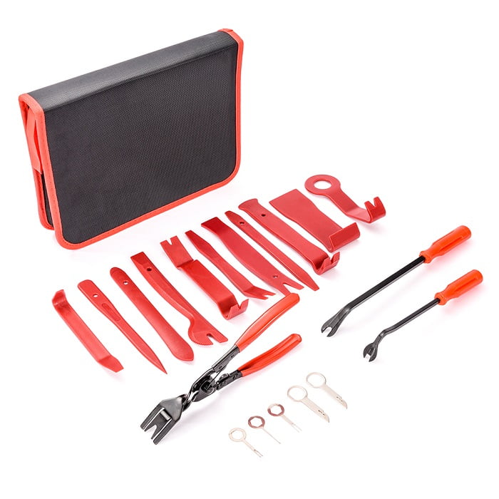 MICTUNING 13 Pcs Auto Trim Removal Tool Set with Fastener Removers Strong Nylon 