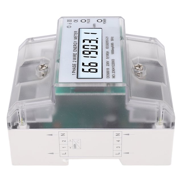 Medidor De Energía Digital, Medidor De Electricidad Digital 230VAC 5-100A Con Indicador De Pulso Para El Hogar