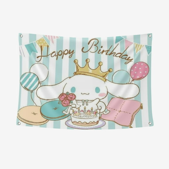 Cinnamoroll 3.28*4.92FT/100*150CM Banner Background Backdrop