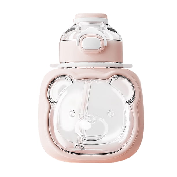 Botella de Agua para Niños Wdftyju 1000 ml Oso Lindo con Correa de Hombro Ajustable