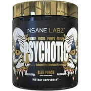 Insane Labz Psychotic - Pre Workout Powder - 35 Servings - Blue Punch
