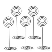 12pcs Photo Holder Stands Table Number Holders Place Paper Menu Clips for Wedding (Silver)