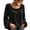 Black, variant on Dpjklzsn Women's Velour Scoop Neck Blouse with Gathered Long Sleeves and Relaxed Fit