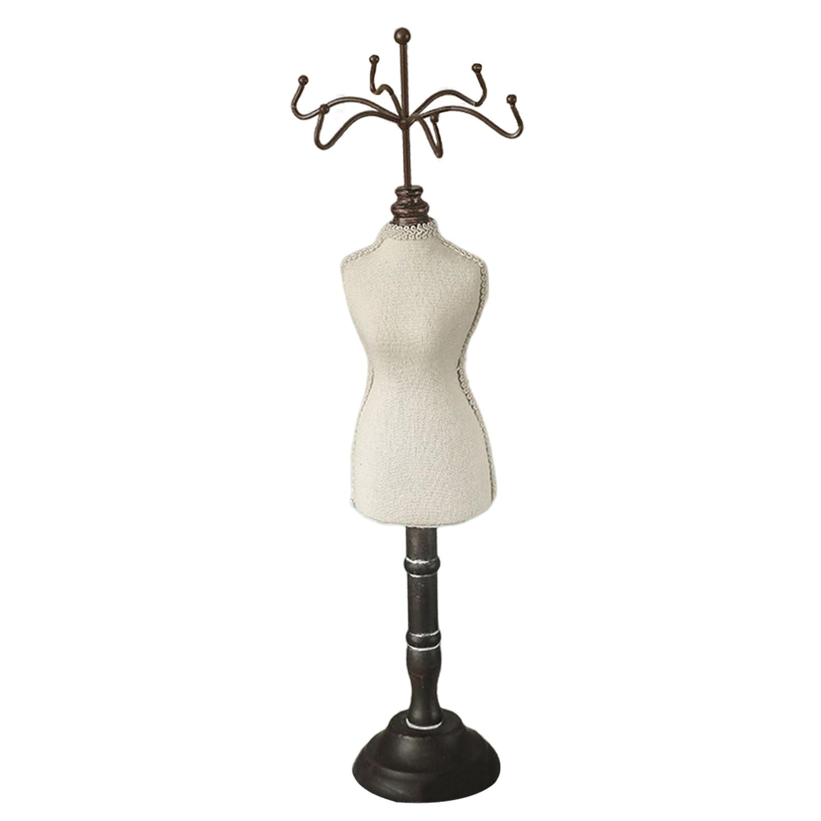 Retro Mannequin Jewelry Organizer Stand Jewelry Tree Hanging Rack Holder Storage