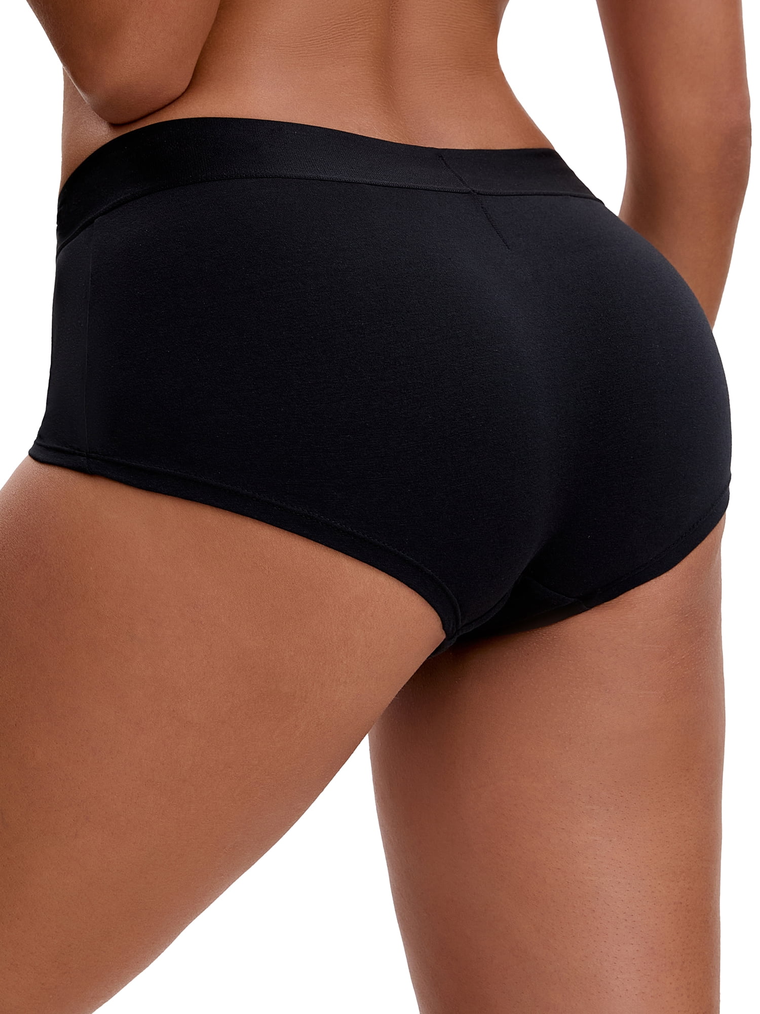 Unique Bargains Women's High Waist Tummy Control Elastic Waistband Boyshorts S Black