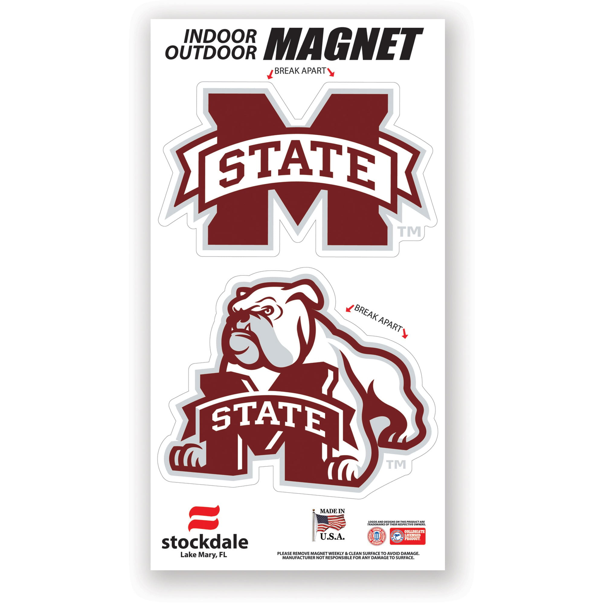 Mississippi State University Stationary Note Pad Magnet 