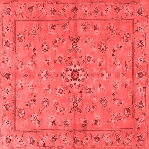 Ahgly Company Indoor Square Persian Red Traditional Area Rugs, 3' Square