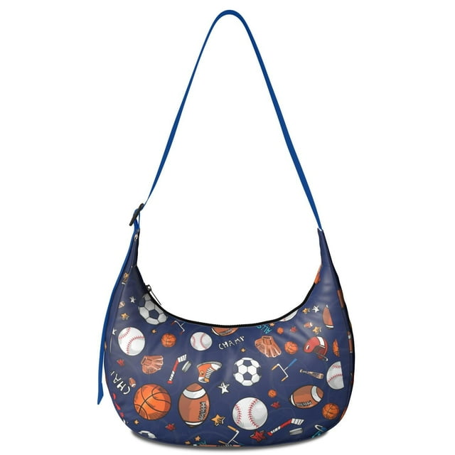 Sac Bandoulière Baseball Soccer Léger Nylon Sangle Réglable Sports Basketball Soccer Imprimé Cadeaux Femmes Ado Petit Sac à Main pour Femmes Voyage Extérieur