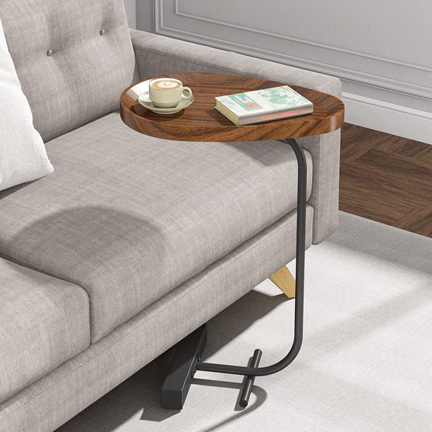 Tribesigns C Side Table, Minimalist Narrow End Table for Sofa Couch
