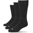thumbnail image 1 of Calcetines XXL Crew Sport para hombre, talla 15-18, negros, pack de 3, 1 of 4