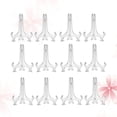 thumbnail image 3 of Miangastore 24pcs 4 Inch Transparent Plastic Plate Bracket Desktop Dish Holder Folding Crafts Display Rack for Home Office Shop Display Supplies, 3 of 8