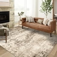 thumbnail image 4 of BERTHMEER Abstract Area Rug 3'x5' Soft Entryway Bedroom Rug,Modern Distressed Machine Washable Non-Slip Rug for Living Room,Brown and Beige, 4 of 8