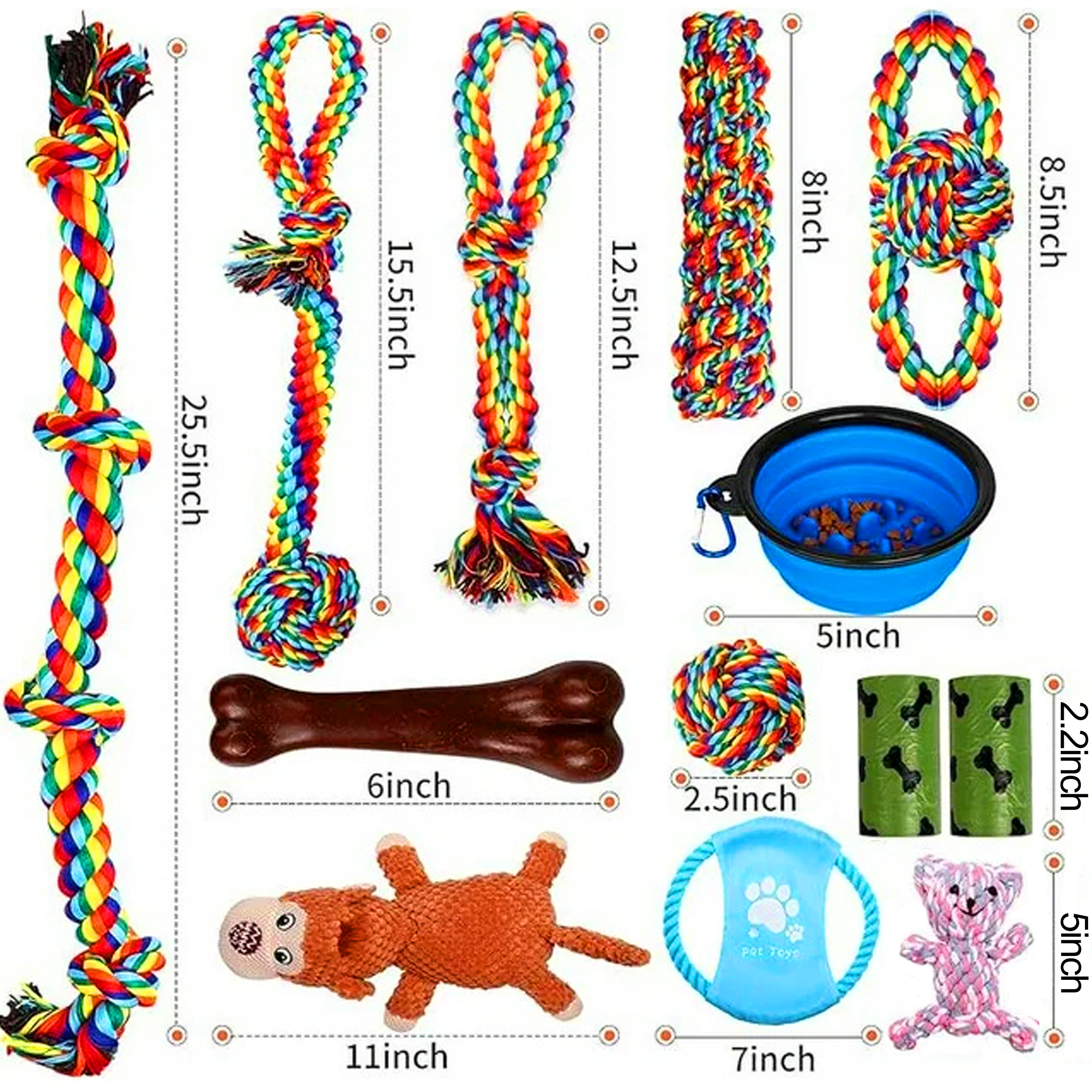 WEPSEN 13-Piece Dog Toy Bundle for Large Dogs photo 4