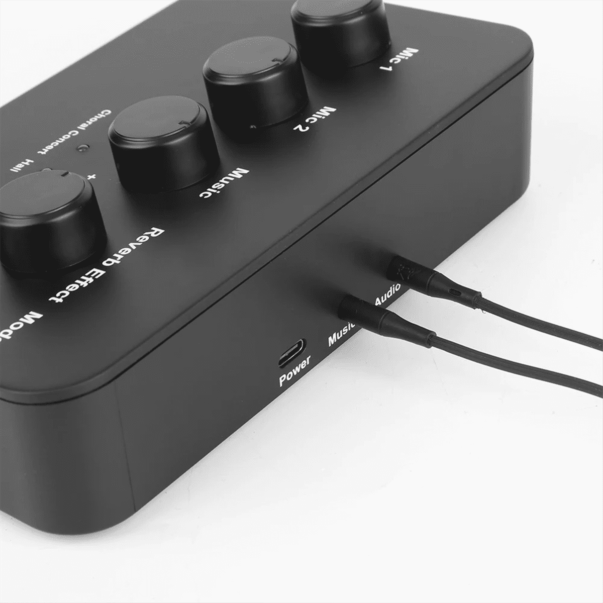 Digital Audio Sound Machine AUX IN/OUT BT Connection Dual Mic Inputs Karaoke Sound Mixer for Karaoke Smart TV PC Speaker