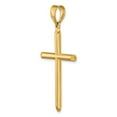 thumbnail image 4 of 14k Yellow Gold 3-D Hollow Cross Pendant Charm, 4 of 5