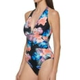 thumbnail image 5 of DKNY Women's One Piece Tummy Control Halter Neckline Swimsuit (Tropical, XL), 5 of 5