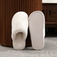 thumbnail image 5 of Dakaela Women's Fuzzy Slip on Slippers Warm Cozy Soft Plush House Shoes Lightweight Memory Foam Indoor Bedroom Slides White 6.5, 5 of 8