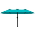 thumbnail image 2 of Outsunny 13 ft. Extra Large Patio Umbrella, UPF30+ Double Umbrella Outdoor Patio with Easy Crank Handle, Vents, Navy Blue, 2 of 9