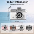 thumbnail image 5 of Yhaizhuy 32GB Mini Thumb Digital Camera,180° Flip Screen,1.47" Ips Flip Screen Retro Ultra-Portable Keychain Digital Camera,White﻿, 5 of 10