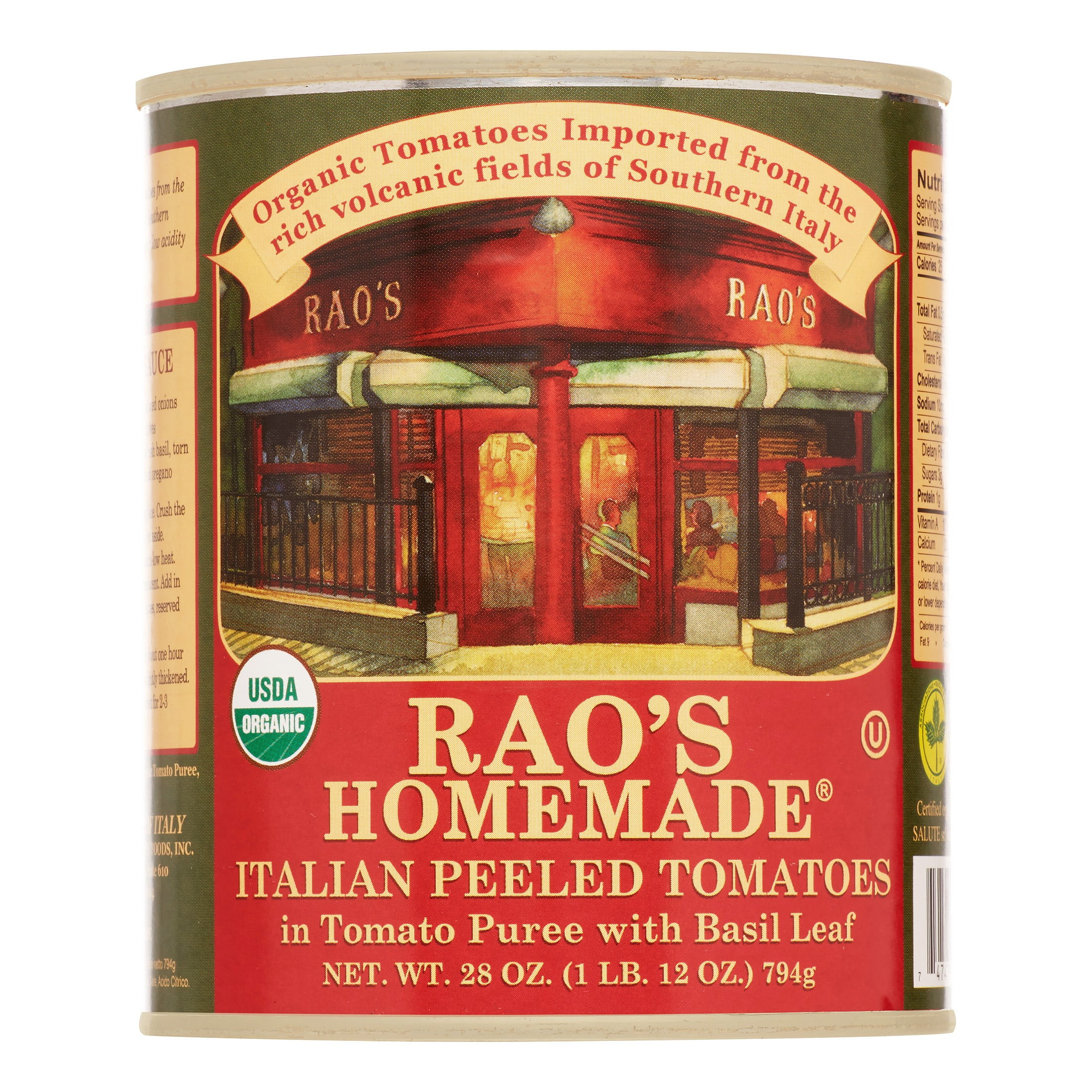 Rao's Homemade Organic Italian Pelled Tomatoes, 28 Oz