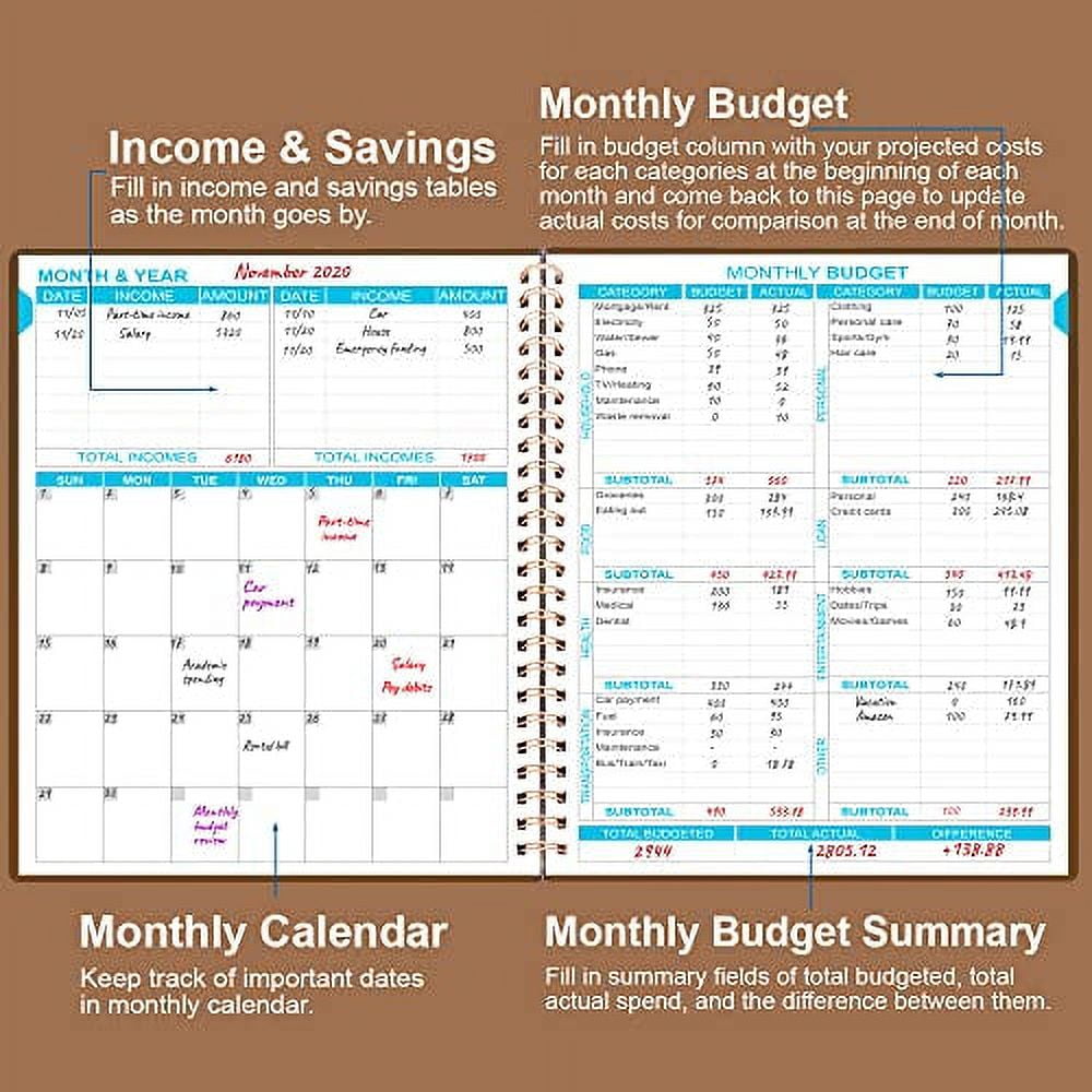 Monthly Budget Planner with Pockets, Bill Organizer Expense Tracker (B –  Paper Junkie