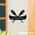 thumbnail image 3 of Handmadetneonsign Canoe House Number, Crisscrossed Oars Home Address Metal, Lake House Address Sign 70078, 3 of 5