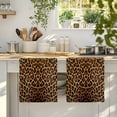 thumbnail image 4 of Brown Leopard Print Kitchen Towels Set of 4, Classic Abstract Animal Patterned Absorbent Dish Towels for Kitchen, Microfiber Hand Towel, Quick Drying Tea Towel for Cleaning Decorative Dishcloths, 4 of 7
