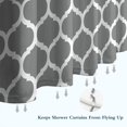 thumbnail image 6 of Gray Geometric Quatrefoil Pattern Shower Curtain 72"x84" ,Bathroom Decorative Shower Curtains Set with 12 Hooks,Modern Waterproof Washable Shower Curtain, 6 of 6