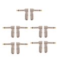 thumbnail image 1 of 10pcs 6.35 mm 1/4 pulgadas Conector Estéreo de ángulo Enchufe de Micrófono de sonido, 1 of 9