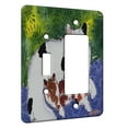 thumbnail image 1 of KuzmarK™ 2 Gang Single Toggle / Single Duplex Rocker Wall Plate - Maine Coon Kitty Family with Vine Design Cat Art by Denise Every, 1 of 1