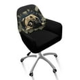 thumbnail image 2 of FOR U DESIGNS Pug Dog Pattern Dining Chair Cover Stretch Chair Back Covers with Arms, Breathable Curved Back Chairs Protector for Bedroom Living Room Banquet, 2 of 8