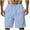 Sky Blue, variant on Clearance Mens Shorts, Men Casual Fashion Solid Shorts With Pocket Elastic Waist Shoort Pants