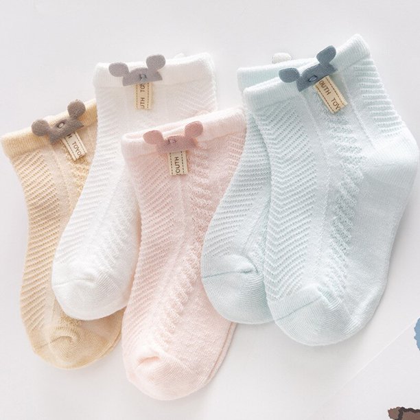 Newborn Baby Socks Cartoon Socks Cotton Thin Section Mesh Socks Boys Girls Children Boneless Socks36-12M He Qiyong unisex