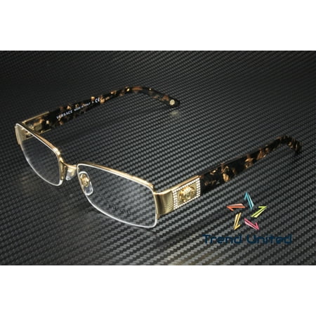 Versace Metal Womens Rectangle Eyeglasses Gold 53mm Adult