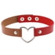 thumbnail image 5 of Collar colorido estilo japonés Punk sweethay Gargantilla de cuero Rojo + café claro, 5 of 6
