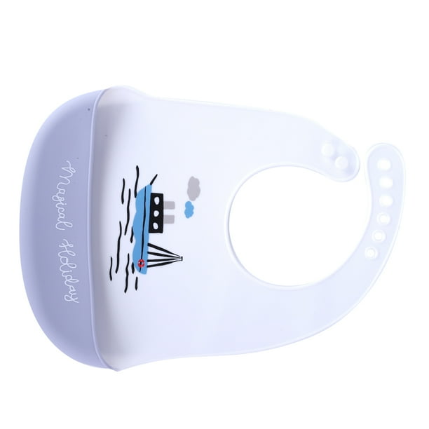 Babero de Silicona BuyWeekMX Diseño de Dibujos Animados para Bebé
