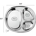 thumbnail image 6 of Stainless Steel Kids Plates | Pediatrician Designed | Balanced Bites Divided Plates for Toddlers | Non Toxic & 100% BPA Free | Dishwasher Safe | Set of 4 (Classic Stainless), 6 of 7