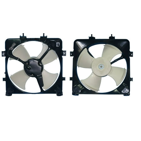 - APDI 6019120 A/C Condenser Fan Assembly for Honda Civic, Civic del Sol