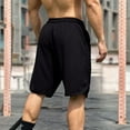 thumbnail image 3 of ShomPort Casual Shorts for Mens Lightweight Drawstring Textured Solid Color Crop Pants Athletic Running Hiking Comfy Trousers, 3 of 4